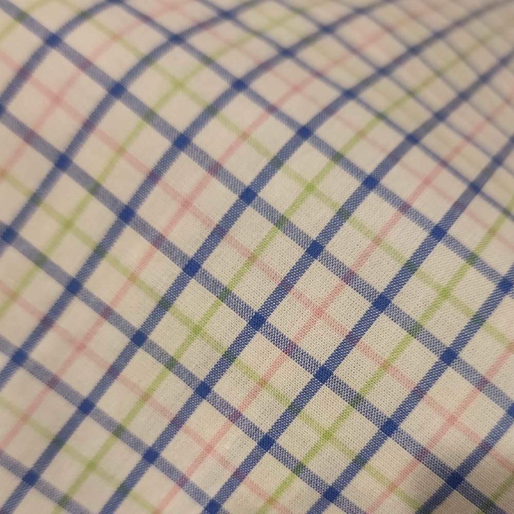 Ralph Lauren Classic Fit Stretch Blue/Green/white/pink Non Iron Size 17 1/2